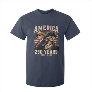 250th Anniversary USA George Washington and US Nations Leader T Shirt For Kid America 250 Years 1776 2026