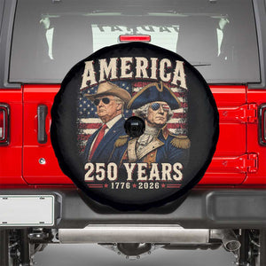 250th Anniversary USA George Washington and US Nations Leader Spare Tire Cover America 250 Years 1776 2026