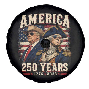 250th Anniversary USA George Washington and US Nations Leader Spare Tire Cover America 250 Years 1776 2026