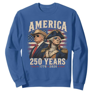 250th Anniversary USA George Washington and US Nations Leader Sweatshirt America 250 Years 1776 2026