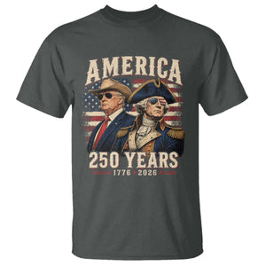 250th Anniversary USA George Washington and US Nations Leader T Shirt America 250 Years 1776 2026