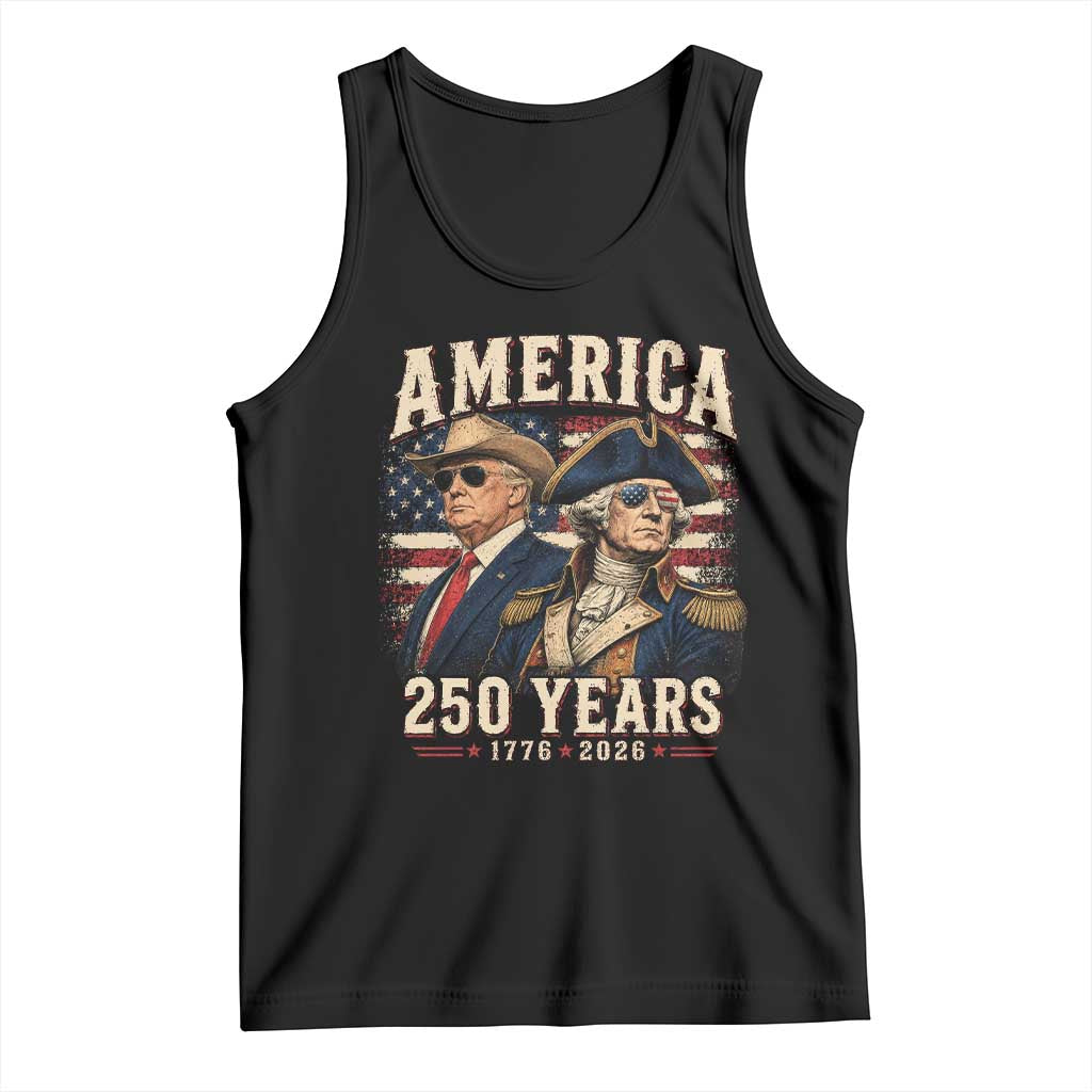 250th Anniversary USA George Washington and US Nations Leader Tank Top America 250 Years 1776 2026