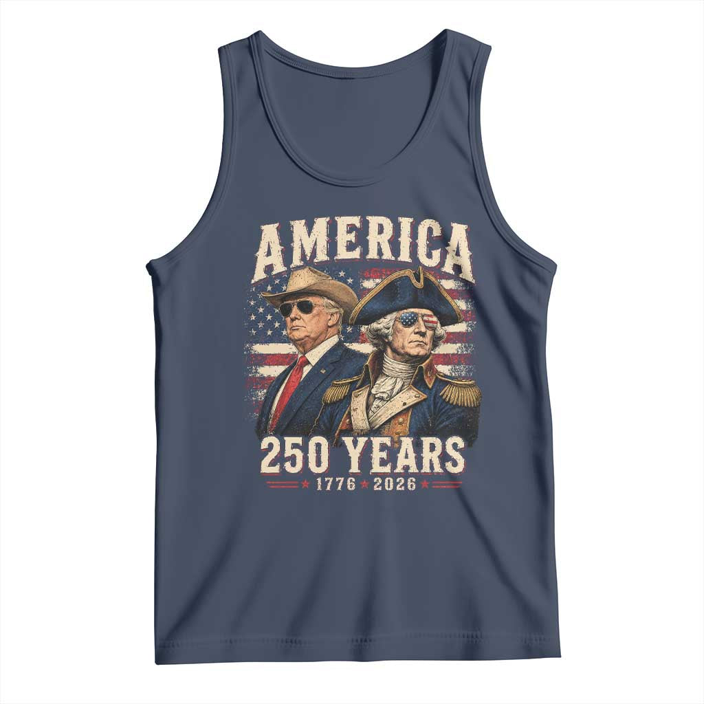 250th Anniversary USA George Washington and US Nations Leader Tank Top America 250 Years 1776 2026