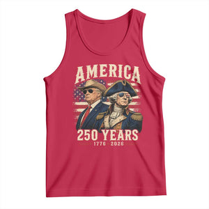 250th Anniversary USA George Washington and US Nations Leader Tank Top America 250 Years 1776 2026