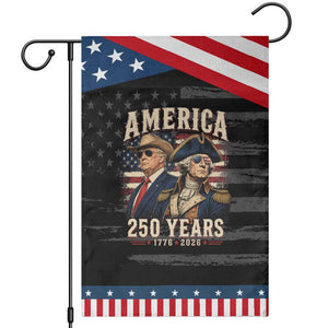250th Anniversary USA George Washington and US Nations Leader Patriotic Garden Flag America 250 Years 1776 2026