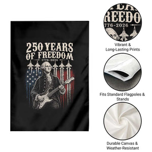 George Washington Playing Guitar 250 Years of Freedom Garden Flag