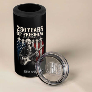 George Washington Playing Guitar 250 Years of Freedom 4 in 1 Can Cooler Tumbler
