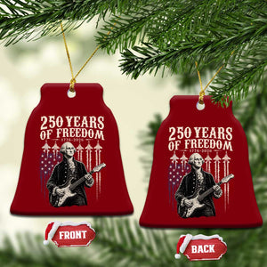 George Washington Playing Guitar 250 Years of Freedom Ceramic Ornament
