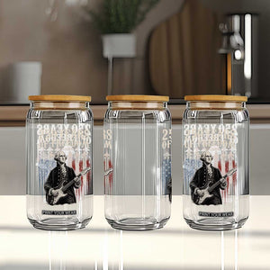 George Washington Playing Guitar 250 Years of Freedom Glass Can