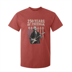 George Washington Playing Guitar 250 Years of Freedom T Shirt For Kid