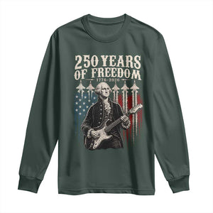 George Washington Playing Guitar 250 Years of Freedom Long Sleeve Shirt