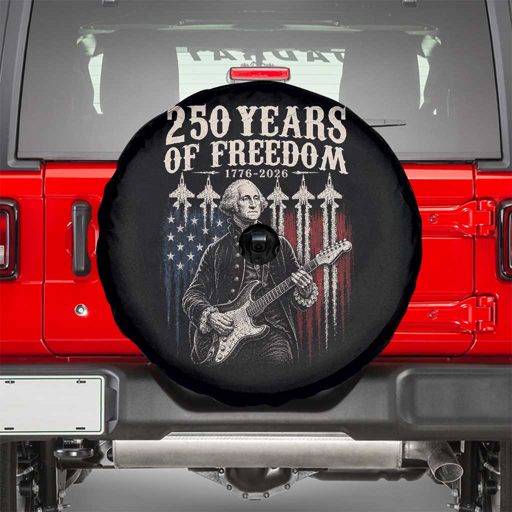 George Washington Playing Guitar 250 Years of Freedom Spare Tire Cover