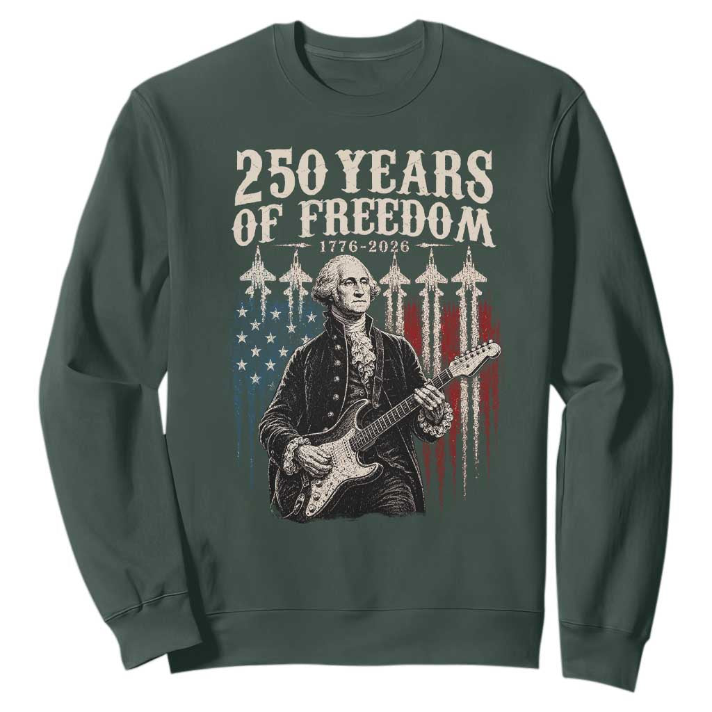George Washington Playing Guitar 250 Years of Freedom Sweatshirt