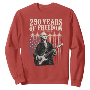 George Washington Playing Guitar 250 Years of Freedom Sweatshirt