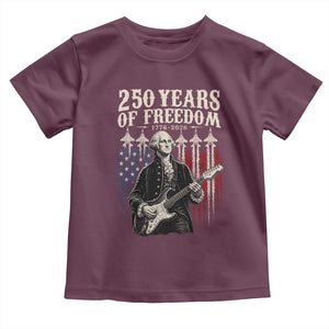 George Washington Playing Guitar 250 Years of Freedom Toddler T Shirt