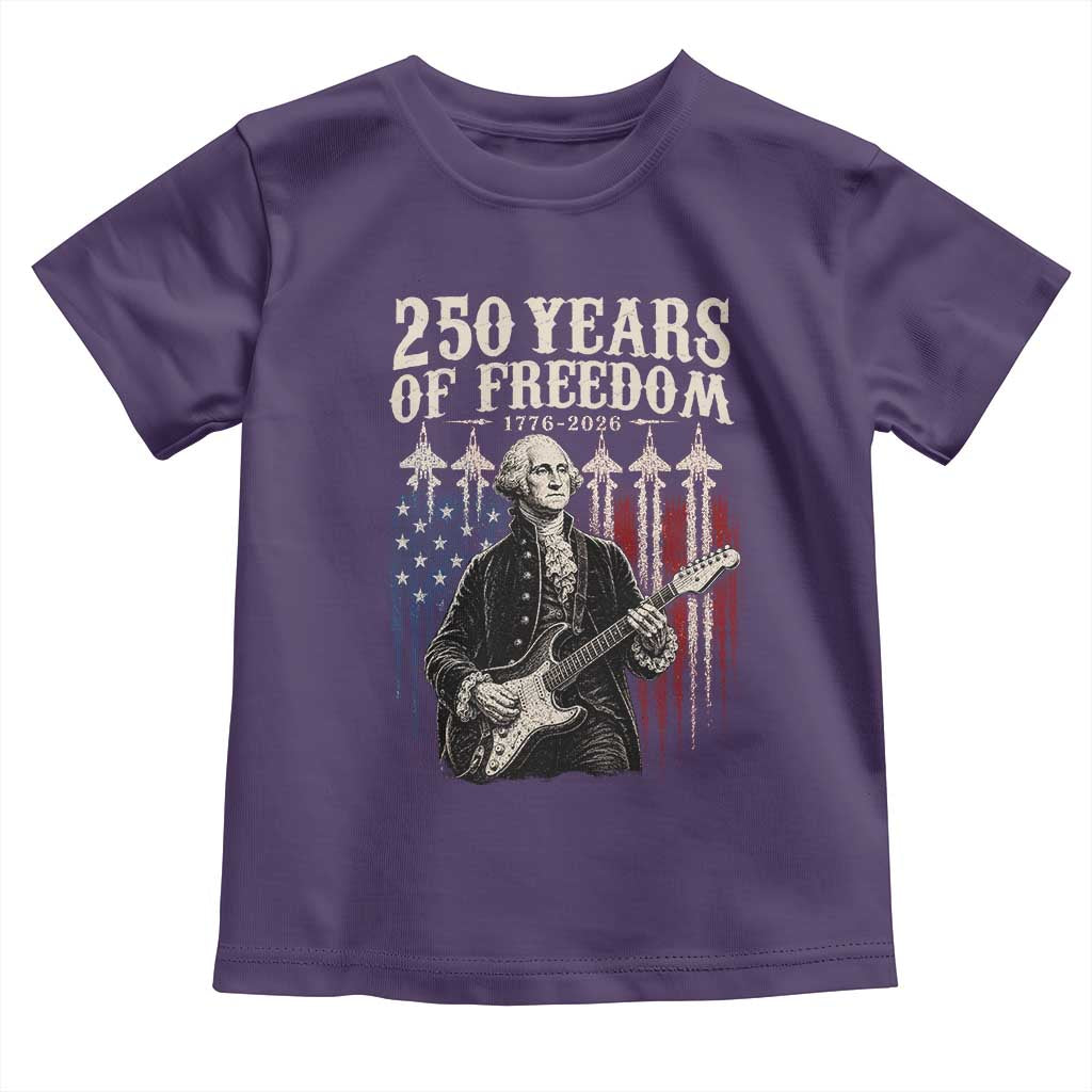 George Washington Playing Guitar 250 Years of Freedom Toddler T Shirt