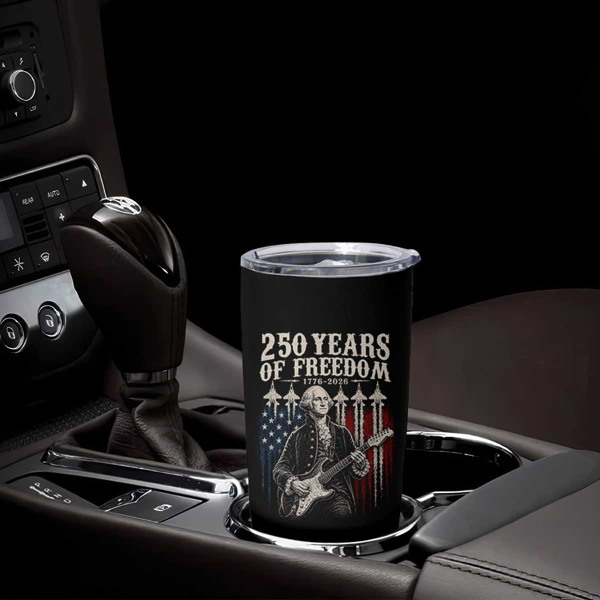 George Washington Playing Guitar 250 Years of Freedom Tumbler Cup