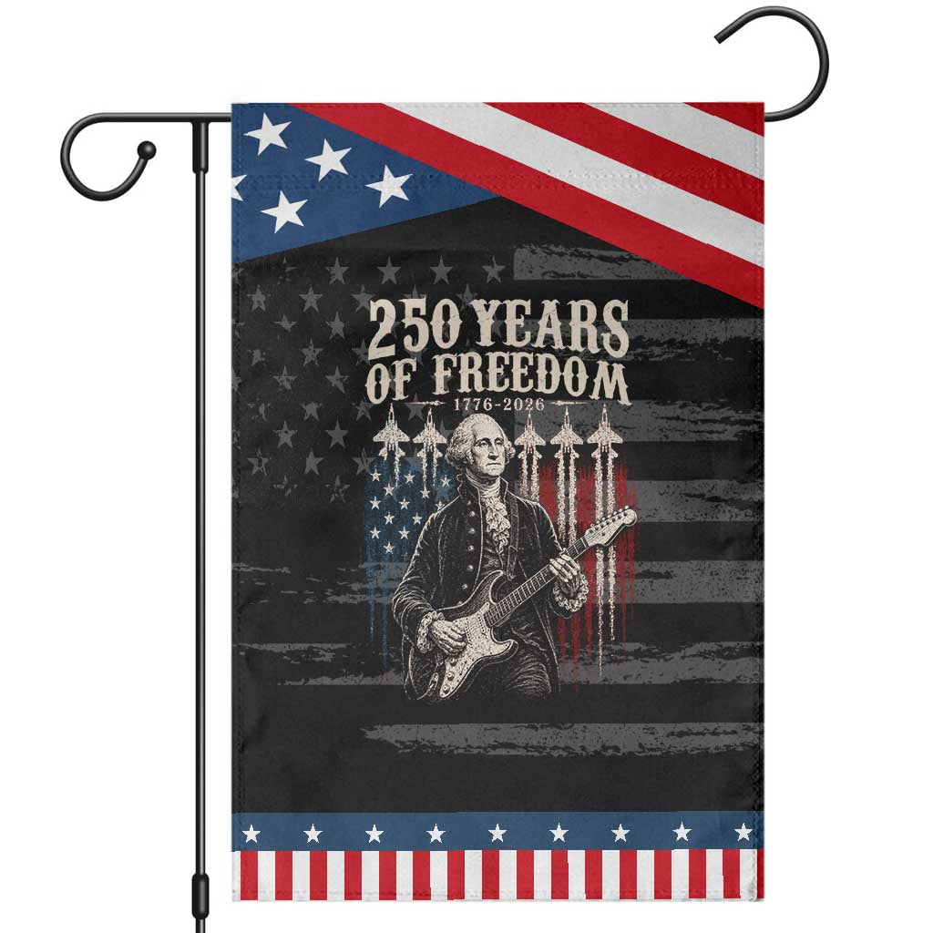 George Washington Playing Guitar 250 Years of Freedom Patriotic Garden Flag