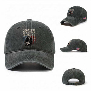 George Washington Playing Guitar 250 Years of Freedom Washed Cotton Baseball Cap