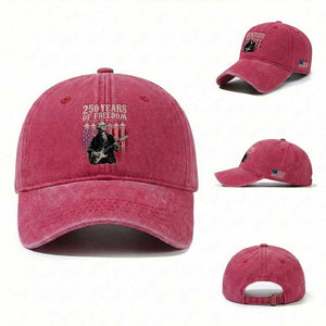 George Washington Playing Guitar 250 Years of Freedom Washed Cotton Baseball Cap