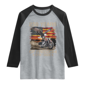 250 Years Of Freedom Patriotic Biker US Flag Motorcycle Lover Raglan Shirt