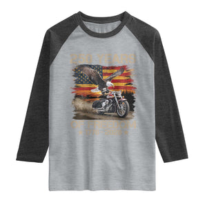 250 Years Of Freedom Patriotic Biker US Flag Motorcycle Lover Raglan Shirt