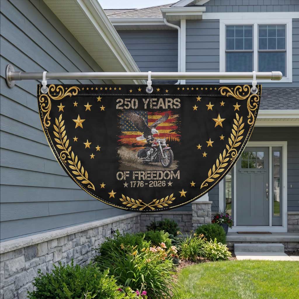 250 Years Of Freedom Biker US Flag Motorcycle Lover Patriotic Fan Flag