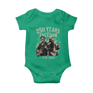 George Washington Lincoln Playing Guitar USA 250th Anniversary Baby Onesie 250 Years Of Freedom 1776 2026 TS11 Irish Green Print Your Wear