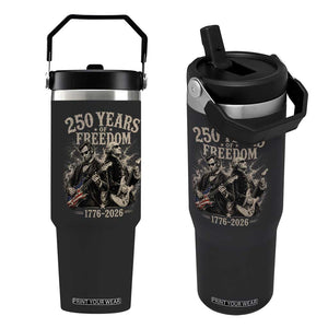 George Washington Lincoln Playing Guitar USA 250th Anniversary Flip Straw Tumbler 250 Years Of Freedom 1776 2026 TS11 One Size: 30 oz Black Print Your Wear