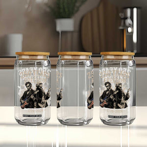 George Washington Lincoln Playing Guitar USA 250th Anniversary Glass Can 250 Years Of Freedom 1776 2026 TS11 Print Your Wear