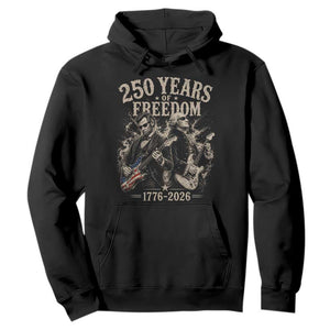 George Washington Lincoln Playing Guitar USA 250th Anniversary Hoodie 250 Years Of Freedom 1776 2026 TS11 Black Print Your Wear