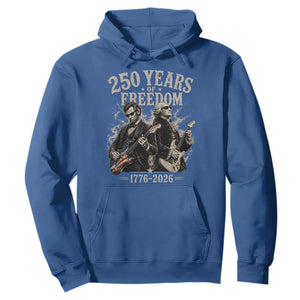George Washington Lincoln Playing Guitar USA 250th Anniversary Hoodie 250 Years Of Freedom 1776 2026 TS11 Royal Blue Print Your Wear