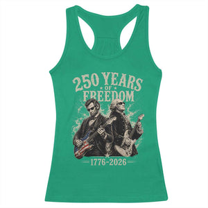 George Washington Lincoln Playing Guitar USA 250th Anniversary Racerback Tank Top 250 Years Of Freedom 1776 2026 TS11 Irish Green Print Your Wear
