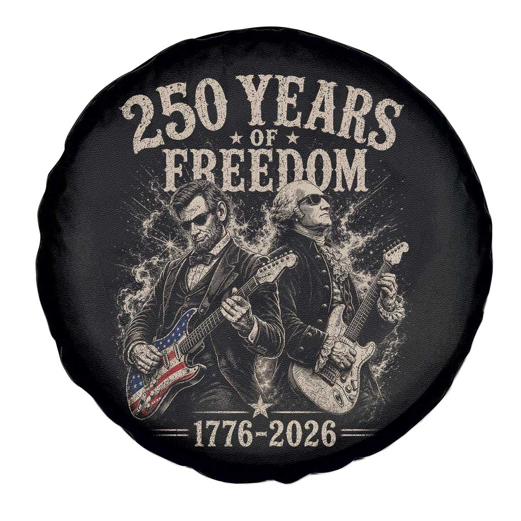 George Washington Lincoln Playing Guitar USA 250th Anniversary Spare Tire Cover 250 Years Of Freedom 1776 2026 TS11 Print Your Wear