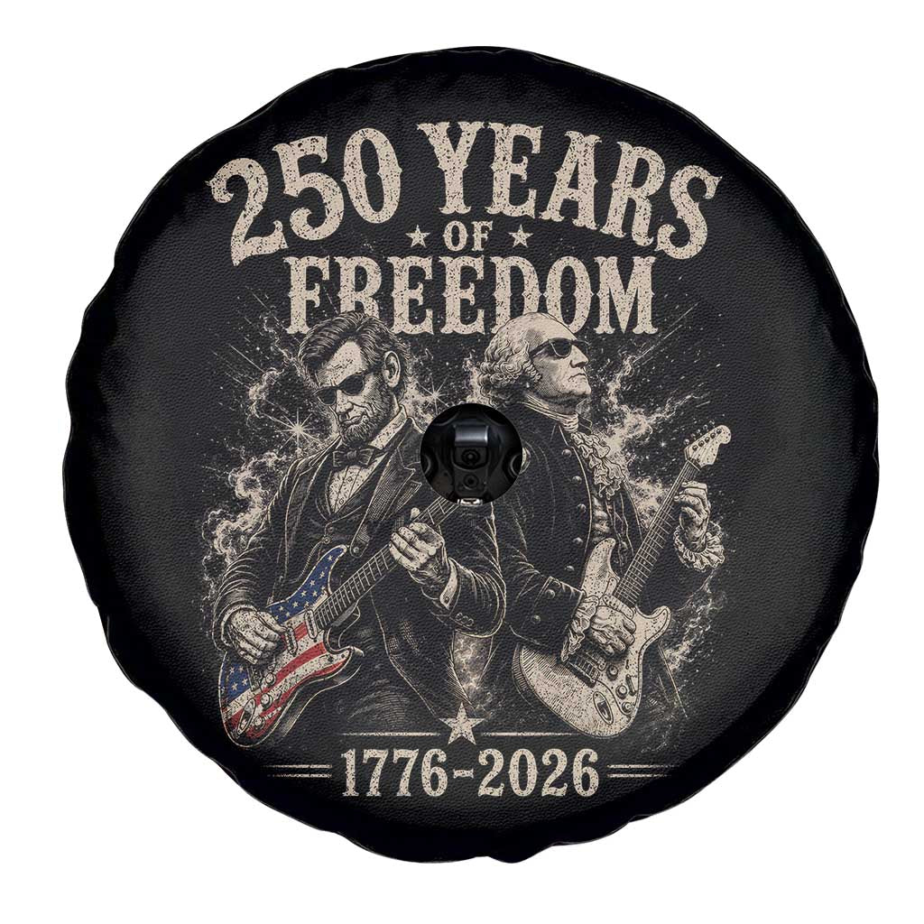George Washington Lincoln Playing Guitar USA 250th Anniversary Spare Tire Cover 250 Years Of Freedom 1776 2026 TS11 Print Your Wear