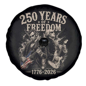 George Washington Lincoln Playing Guitar USA 250th Anniversary Spare Tire Cover 250 Years Of Freedom 1776 2026 TS11 Print Your Wear