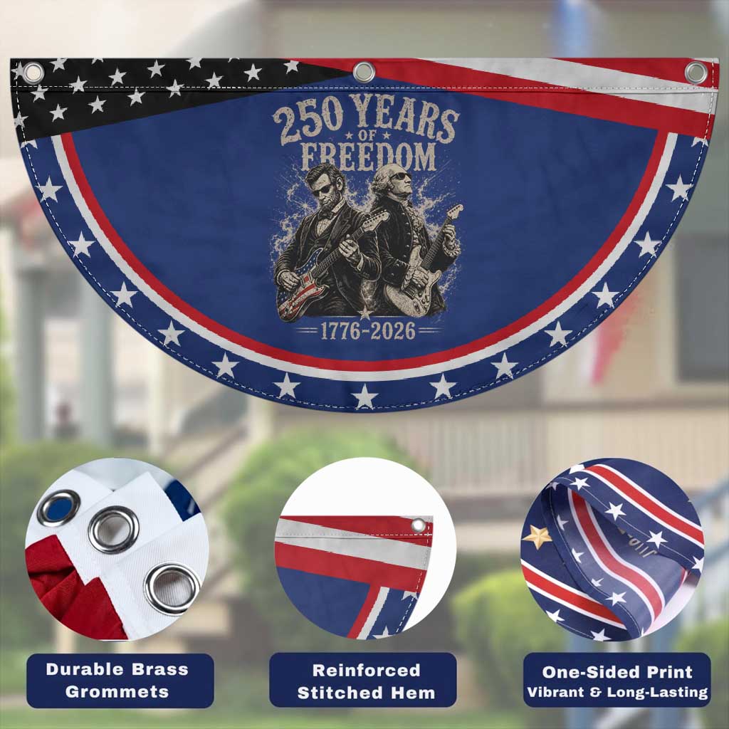 George Washington Lincoln Playing Guitar USA 250th Anniversary Patriotic Fan Flag 250 Years Of Freedom 1776 2026 TS11 Print Your Wear
