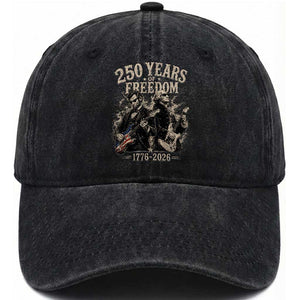 George Washington Lincoln Playing Guitar USA 250th Anniversary Washed Cotton Baseball Cap 250 Years Of Freedom 1776 2026 TS11 Print Your Wear