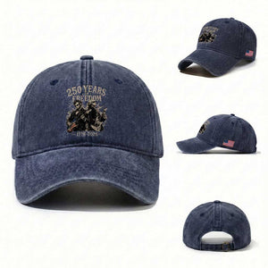 George Washington Lincoln Playing Guitar USA 250th Anniversary Washed Cotton Baseball Cap 250 Years Of Freedom 1776 2026 TS11 Washed Cap Universal Fit Navy Print Your Wear
