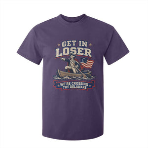 Get In Loser We Are Crossing The Delaware T Shirt For Kid Funny George Washington Patriotic 4th of July TS11 Purple Print Your Wear