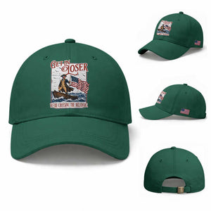 Get In Loser We're Crossing The Delaware Baseball Cap Funny George Washington US 250th 4th Of July TS11 Baseball Cap Universal Fit Irish Green Print Your Wear