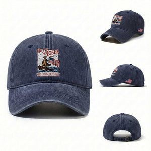 Get In Loser We're Crossing The Delaware Washed Cotton Baseball Cap Funny George Washington US 250th 4th Of July TS11 Washed Cap Universal Fit Navy Print Your Wear