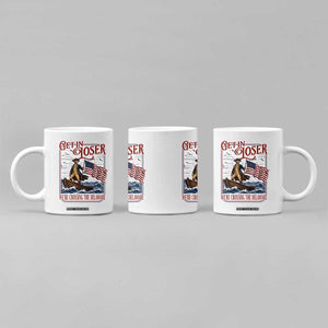 Get In Loser We're Crossing The Delaware Coffee Mug Funny George Washington US 250th 4th Of July TS11 Print Your Wear