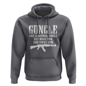 Funny Uncle Hoodie Guncle Like A Normal Uncle But More Fun TS11 Charcoal Print Your Wear