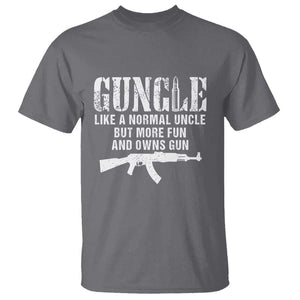 Funny Uncle T Shirt Guncle Like A Normal Uncle But More Fun TS11 Charcoal Print Your Wear