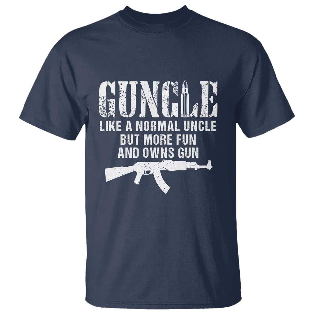 Funny Uncle T Shirt Guncle Like A Normal Uncle But More Fun TS11 Navy Print Your Wear