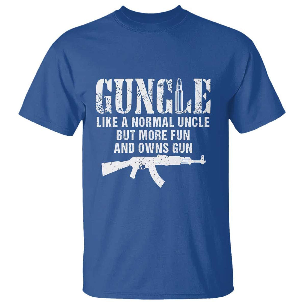 Funny Uncle T Shirt Guncle Like A Normal Uncle But More Fun TS11 Royal Blue Print Your Wear
