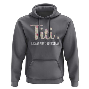 Funny Auntie Hoodie Like An Aunt But Cooler Flower TS11 Charcoal Print Your Wear