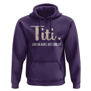 Funny Auntie Hoodie Like An Aunt But Cooler Flower TS11 Purple Print Your Wear