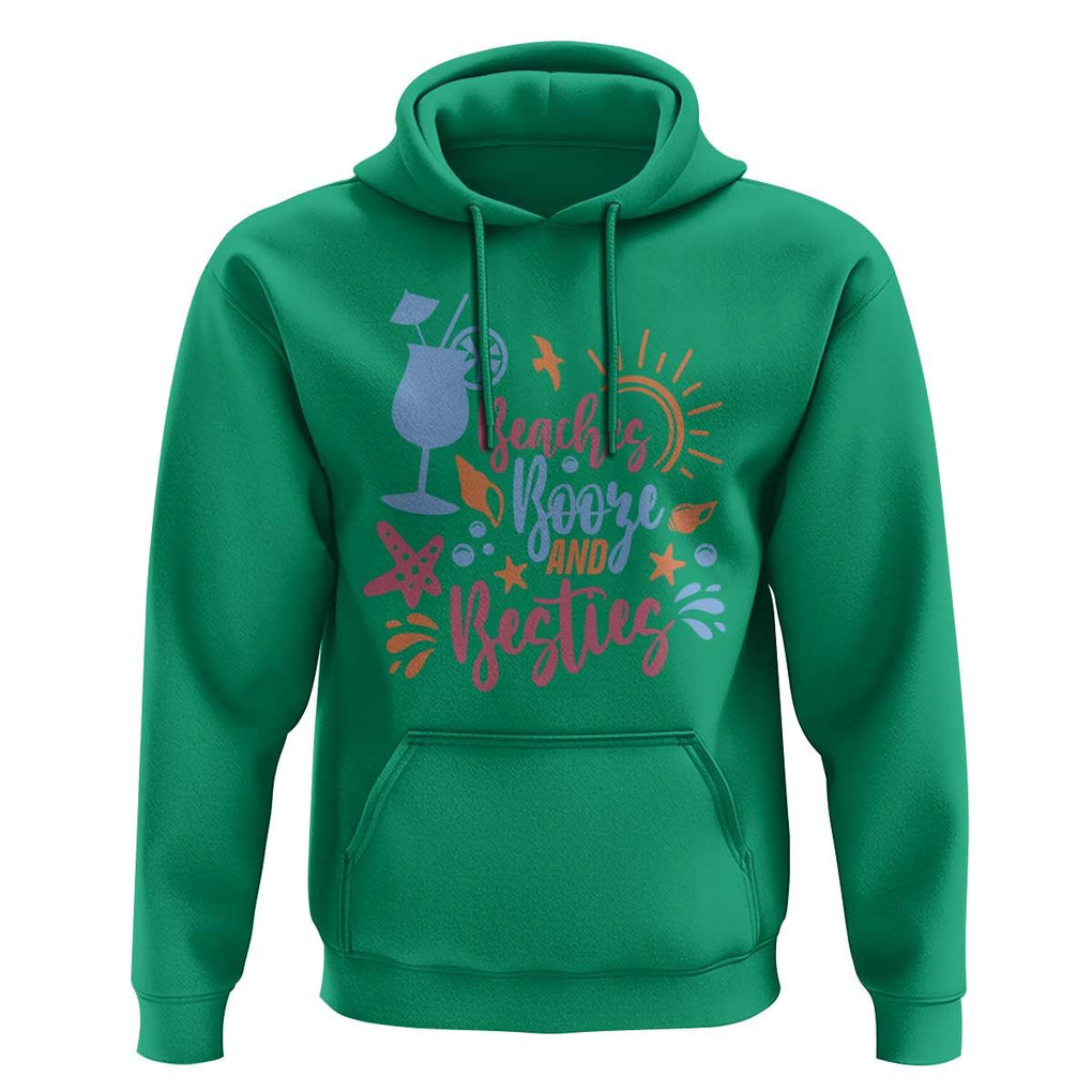Funny Girls Trip Hoodie Beaches Booze And Besties Seashell Cocktail TS11 Irish Green Print Your Wear